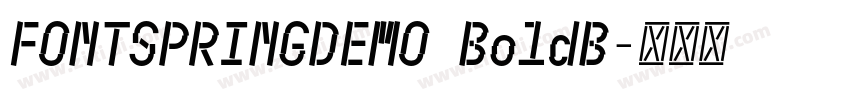 FONTSPRINGDEMO BoldB字体转换